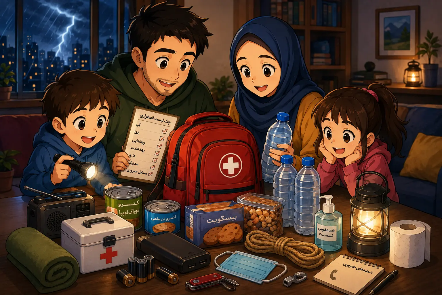 وسایل ضروری هنگام قطع برق و آب